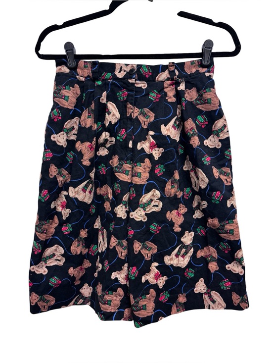 Vintage Pants - Vintage Sharon Young Christmas Gift Teddy Bear Shorts
